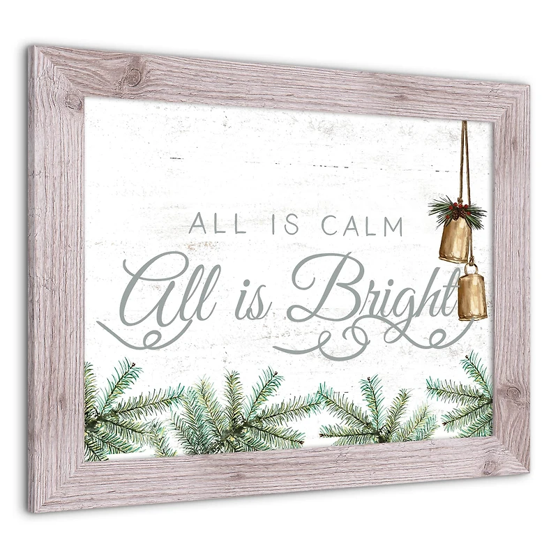 All is Calm All is Bright Framed Wall Art