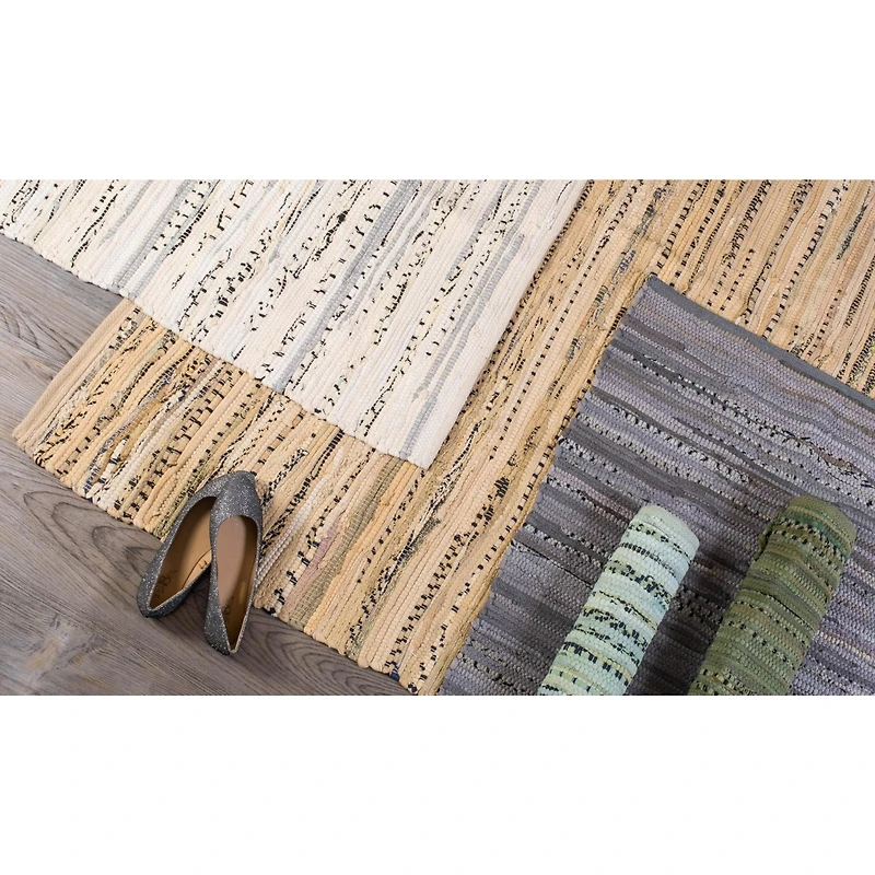 DII® Multi Taupe Rag Rug, 4ft. x 6ft.