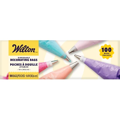Wilton™ 16" Disposable Plastic Decorating Bags, 100ct.