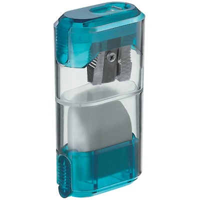 Mobius & Ruppert Sharpener Container with Eraser & Sliding Shutter