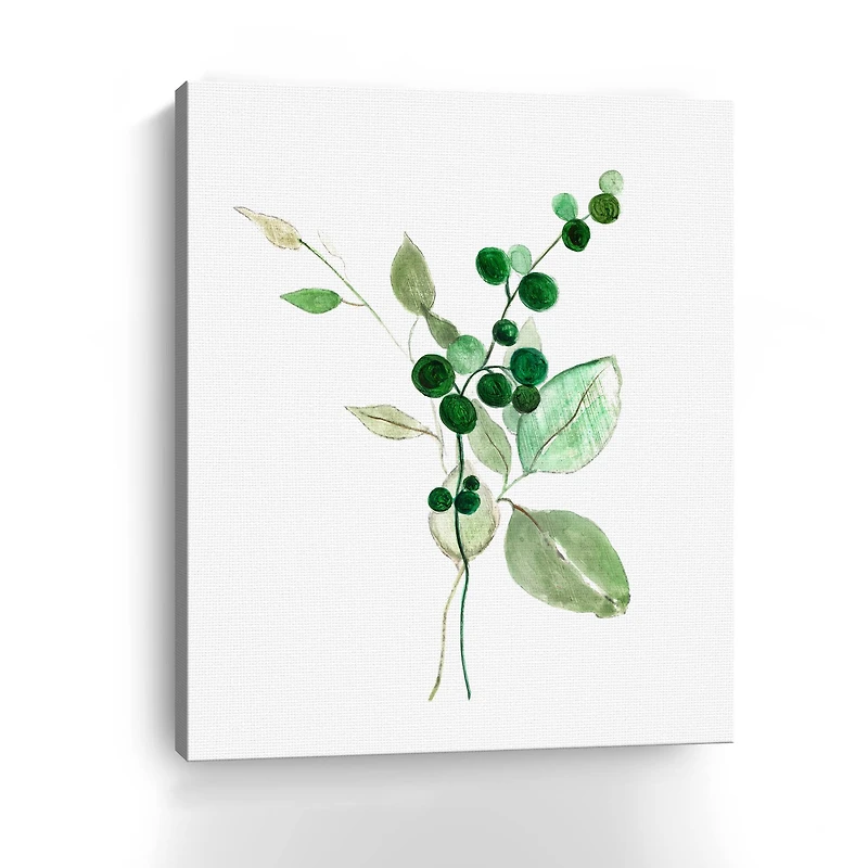 Sprigs in Green I Canvas Giclee