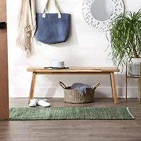 DII® Olive Green Rag Rug, 2ft. x 6ft.