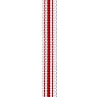 Gwen Studios /8" x 3yd. White & Red Stripe Grosgrain Ribbon