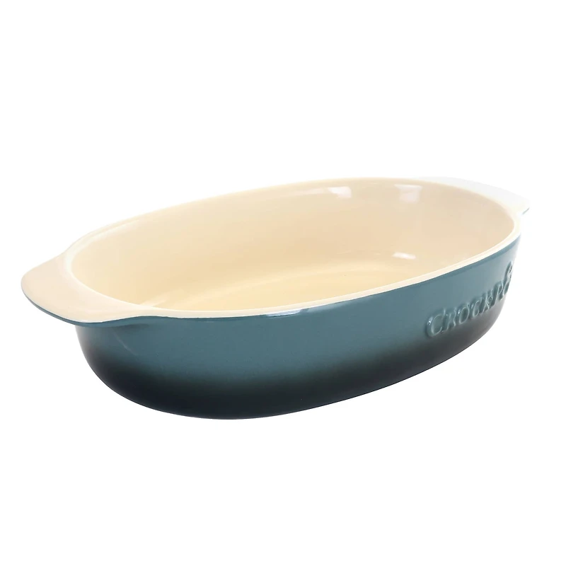 Crock-Pot 2.5qt. Blue Stoneware Bake Pan