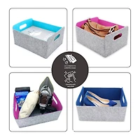 Welaxy Felt 3 Piece Collapsible Storage Bins