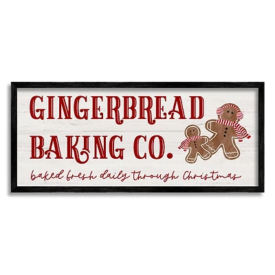 Stupell Industries Gingerbread Baking Co Holiday Framed Giclee Art