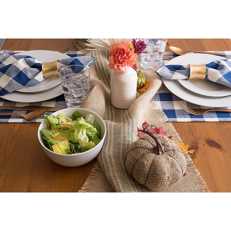 DII® 72" Middle Stripe Burlap Table Runner