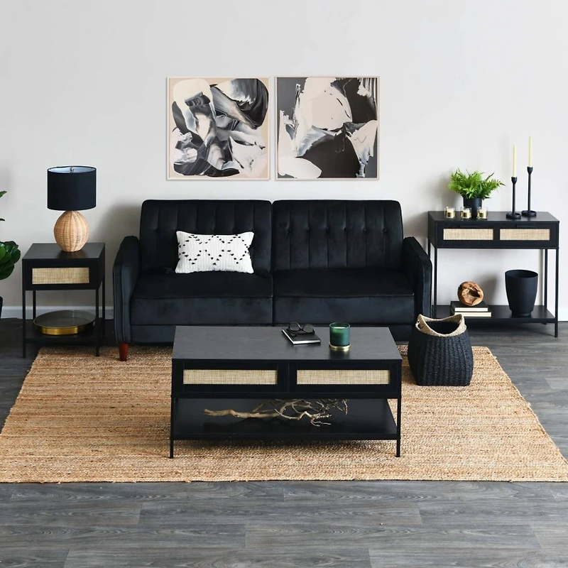 Household Essentials Black Basket with Handles