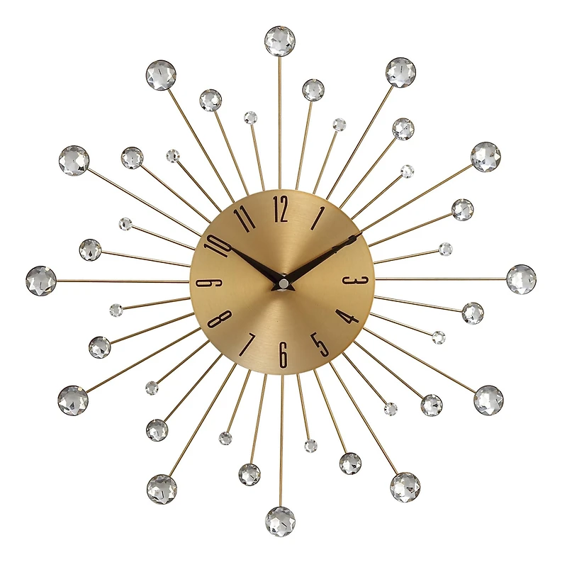 Gold Glam Metal Wall Clock