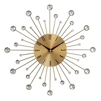 Gold Glam Metal Wall Clock