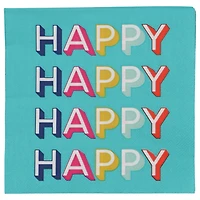 Teal Happy Happy Lunch Napkins, 20ct. by Celebrate It™