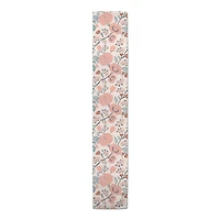 Pink Navy Floral 16" x 90" Cotton Twill Runner