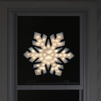 20" Lighted Snowflake Christmas Window Silhouette Décor