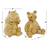 Gold Porcelain Glam Sculpture, set of 2, 7", 8"