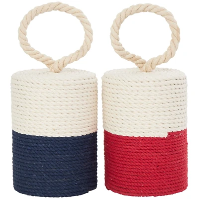 5" Cotton Buoy Coiled Color Block Sculpture Set