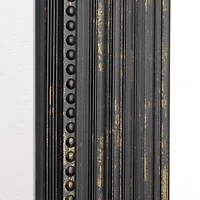 Head West Beaded Black & Gold Framed Wall Mirror