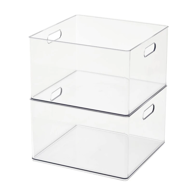 13" x 13" Clear Storage Bin with Handles by Simply Tidy™