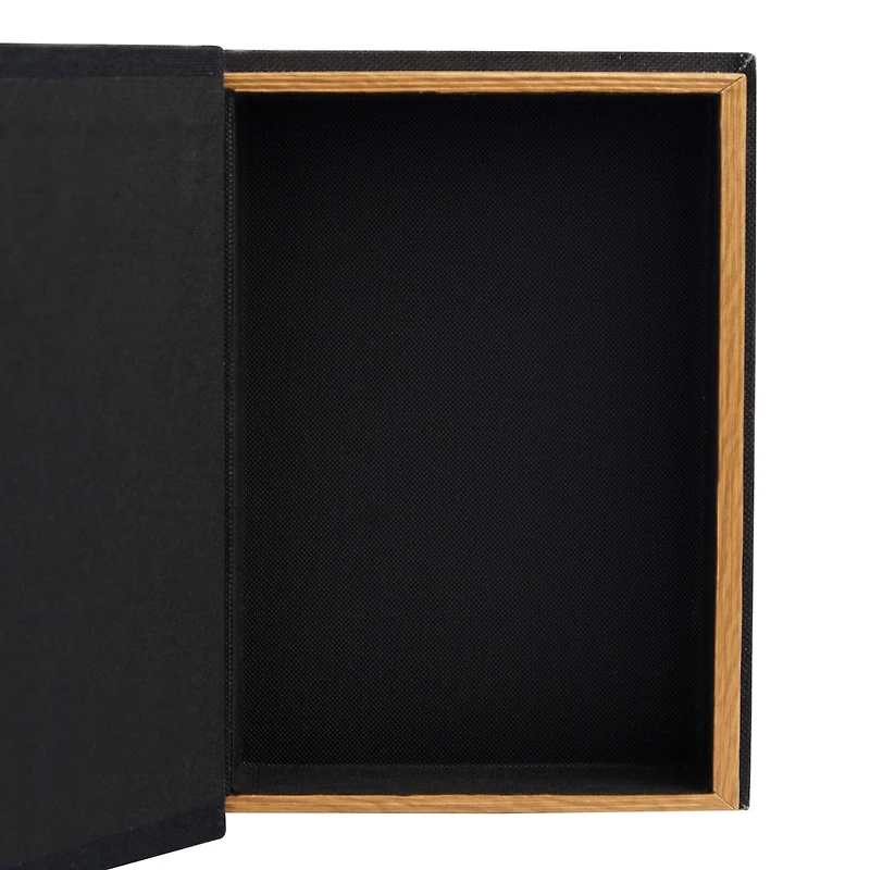 Black Eat Drink Nap Linen Storage Book Box Set