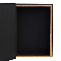 Black Eat Drink Nap Linen Storage Book Box Set