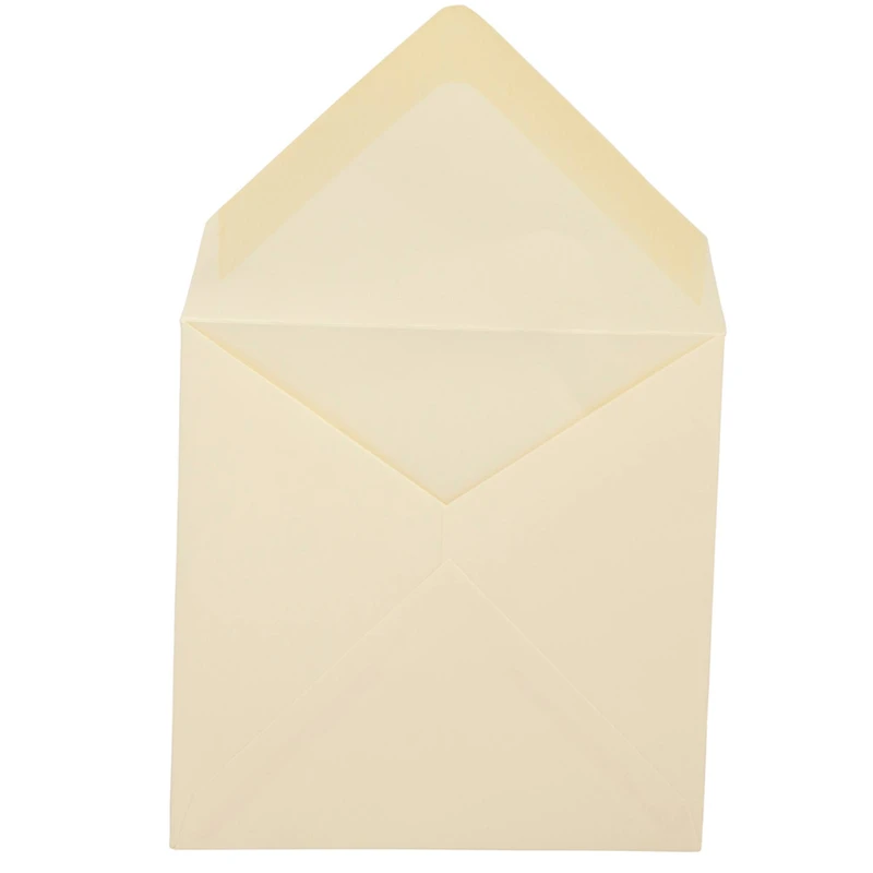 JAM Paper 5" x 5" Ivory Square Invitation Envelopes with Euro Flap