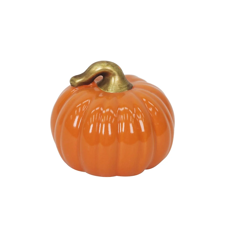 3" Ceramic Pumpkin Monogram Décor by Ashland