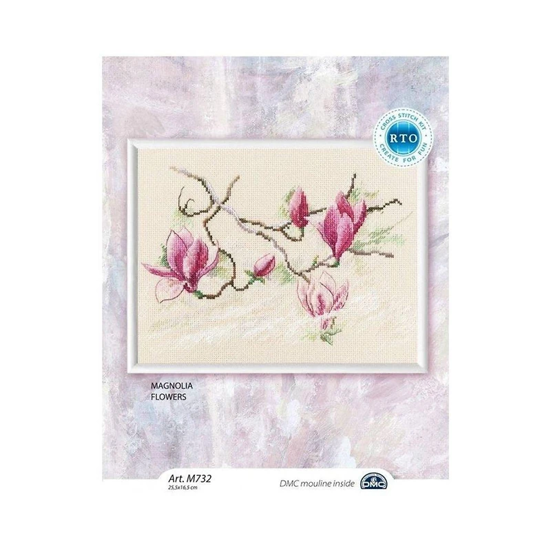 RTO Magnolia Flowers 1 Cross Stitch Kit