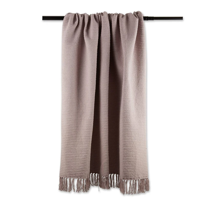 DII® Dusty Lilac Solid Ribbed Throw