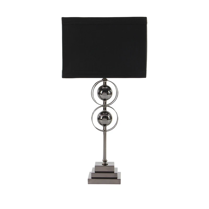 25" Black Metal Modern Table Lamp, 2ct.