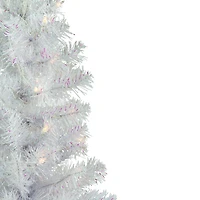 3ft. Pre-lit White Rockport Pine Artificial Christmas Tree, Clear Lights