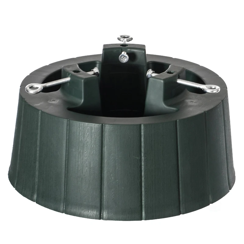 15.75" x 8.25" Green Plastic Christmas Tree Stand with Screw Fastener