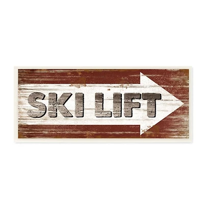 Stupell Industries Rustic Ski Lift Wooden Wall Plaque