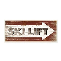 Stupell Industries Rustic Ski Lift Wooden Wall Plaque