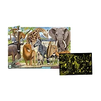 Puzzle Doubles! - Glow in the Dark Wildlife: 100 Pcs