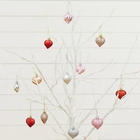 3ft. Pre-Lit Artificial Valentine's Day Twig Tree with 40 Warm White LED Lights and Heart Ornaments