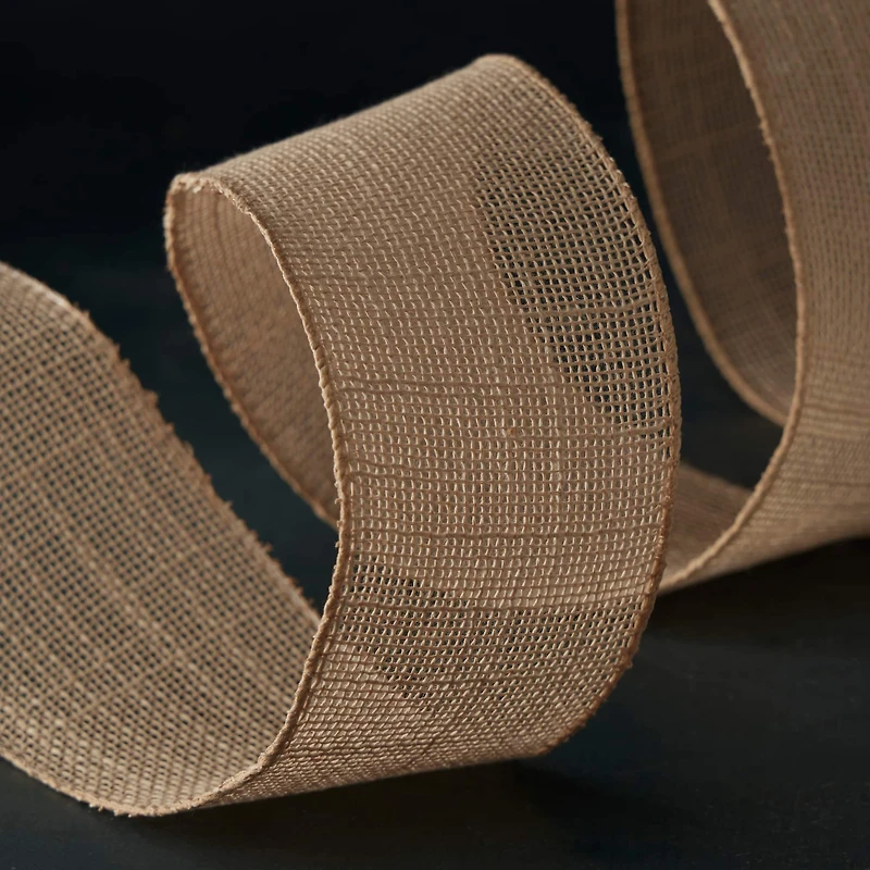 2.5" x 25ft. Faux Burlap Wired Textured Ribbon by Celebrate It™ Décor