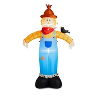 Glitzhome® 9ft. Lighted Inflatable Scarecrow Décor