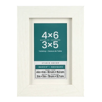 Basics™ White Tabletop Frame with Mat by Studio Décor