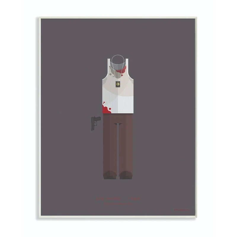 Stupell Industries Die Hard Wooden Wall Plaque