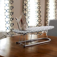 Household Essentials Steel Top Table Top Ironing Board with Iron Rest