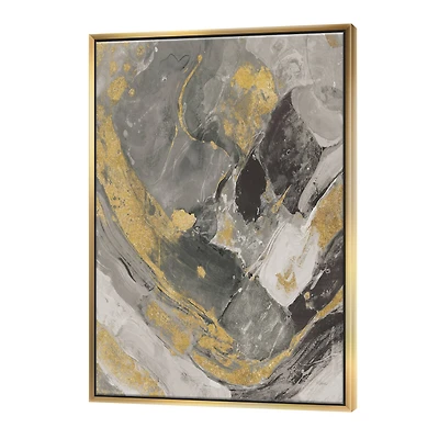 Designart - Marble Gold and Black II