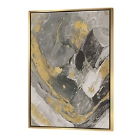 Designart - Marble Gold and Black II