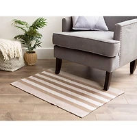 DII® Stone Cabana Stripe Recycled Yarn Rug, 2ft. x 3ft.