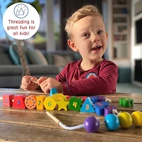 Extasticks Threading Lino Wooden Lacing Beads