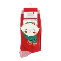 Christmas Cat Crew Socks by Celebrate It™