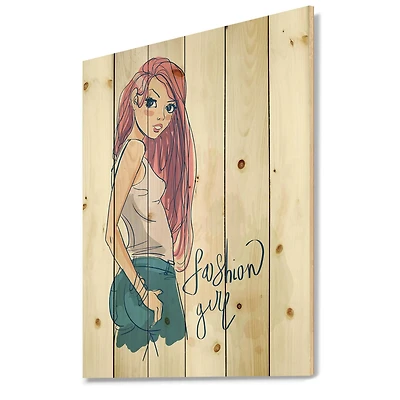 Designart - Trendy Fashion Girl I