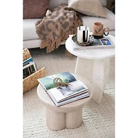 Hello Honey® Tan Rustic Round Magnesia Three-Legged Stool