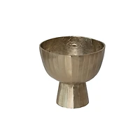 Hello Honey® 8.5" Gold Aureate Creased Metal Planter