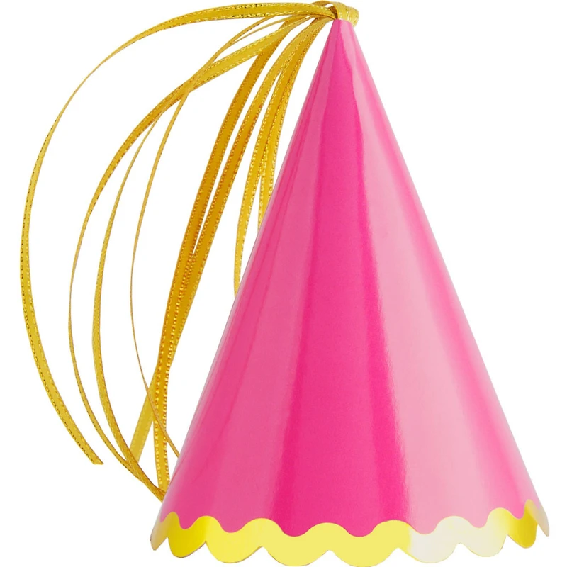 JAM Paper 3" Magic Magenta Party Hat, 6ct.