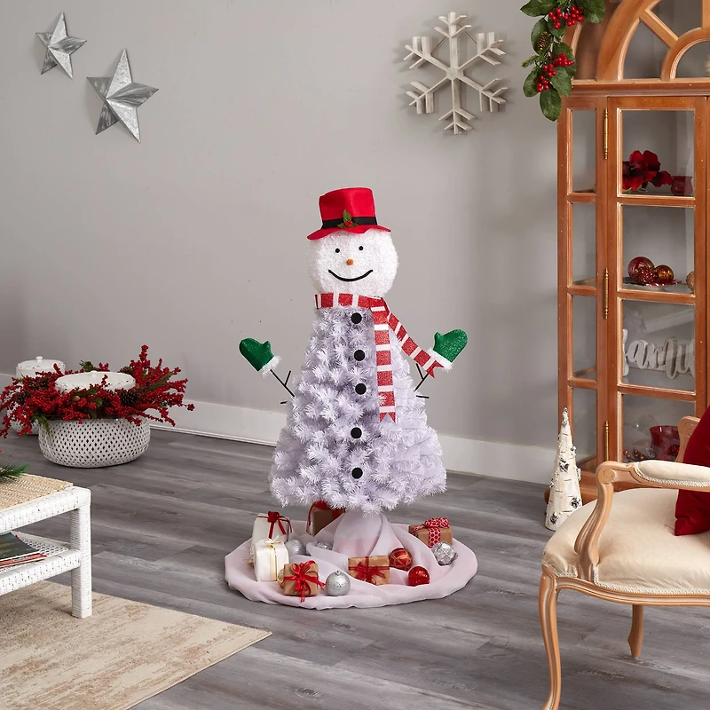 4ft. Unlit Snowman Artificial Christmas Tree