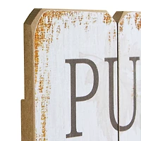 23.5" Whitewashed Pumpkin Spice Everything Nice Fall Wooden Hanging Wall Sign